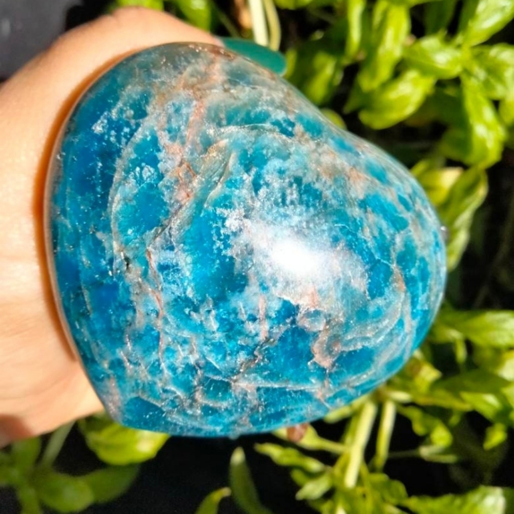 Apatite Crystal Heart Carving Large
